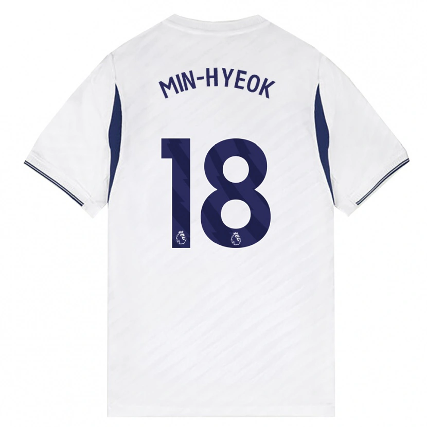 Danxen Homme Maillot Min-Hyeok Yang #18 Blanc Rouge Violet Tenues Domicile 2026/27 T-Shirt