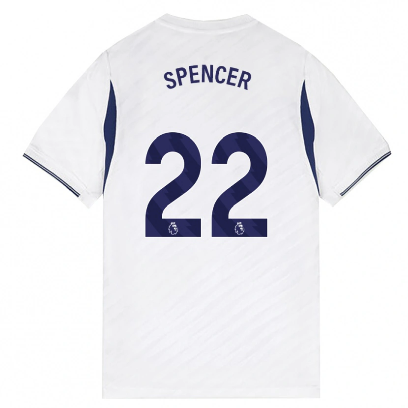 Danxen Homme Maillot Rebecca Spencer #22 Blanc Rouge Violet Tenues Domicile 2026/27 T-Shirt