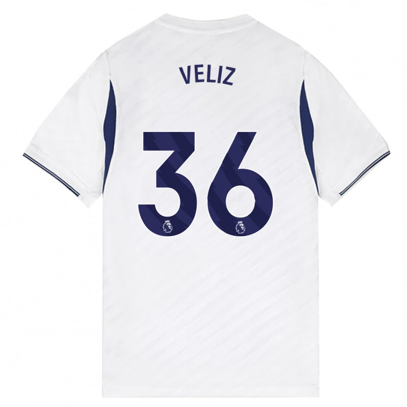Danxen Homme Maillot Alejo Véliz #36 Blanc Rouge Violet Tenues Domicile 2026/27 T-Shirt