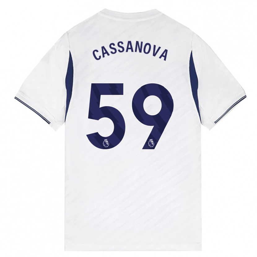 Danxen Homme Maillot Dante Cassanova #59 Blanc Rouge Violet Tenues Domicile 2026/27 T-Shirt