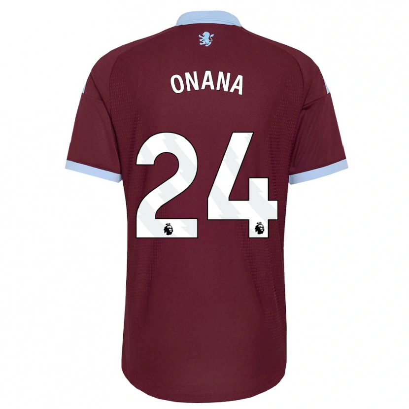 Danxen Homme Maillot Amadou Onana #24 Cornflowerblue Bourgogne Tenues Domicile 2026/27 T-Shirt