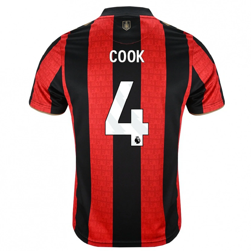 Danxen Homme Maillot Lewis Cook #4 Goldenrod Rouge Noir Tenues Domicile 2026/27 T-Shirt