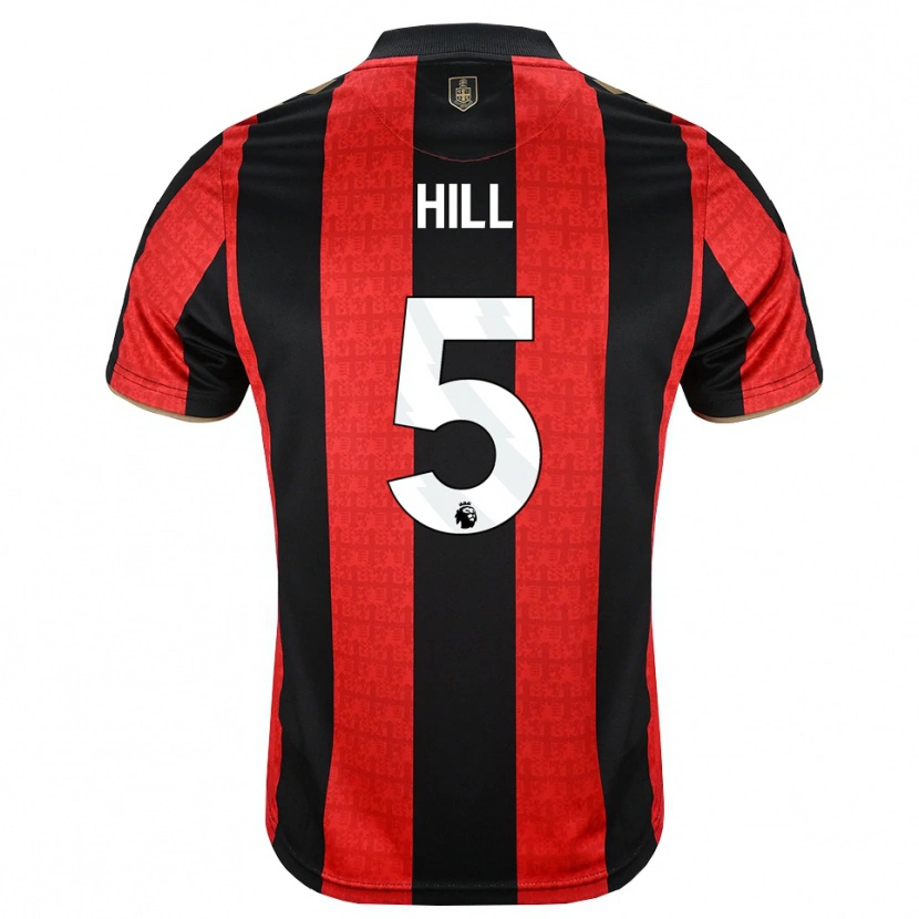 Danxen Homme Maillot James Hill #5 Goldenrod Rouge Noir Tenues Domicile 2026/27 T-Shirt
