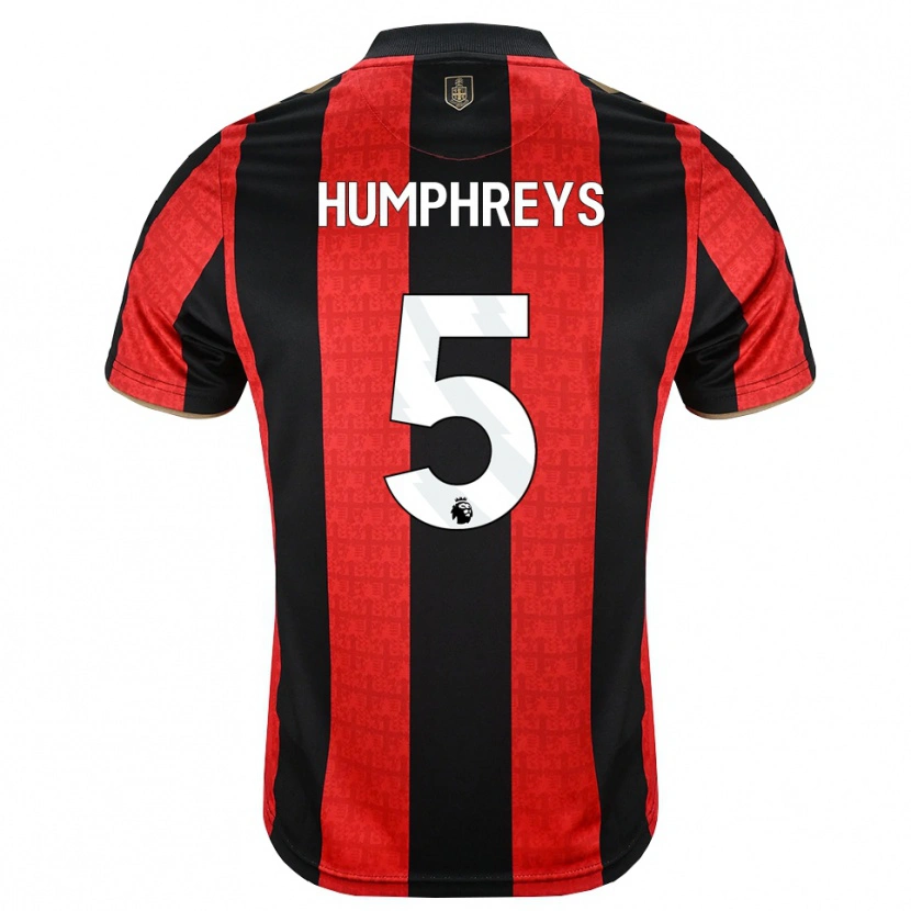 Danxen Homme Maillot Holly Humphreys #5 Goldenrod Rouge Noir Tenues Domicile 2026/27 T-Shirt