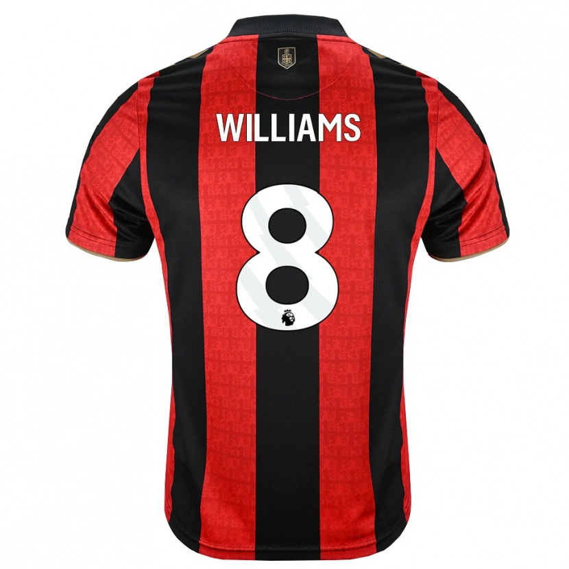 Danxen Homme Maillot Phoebe Williams #8 Goldenrod Rouge Noir Tenues Domicile 2026/27 T-Shirt