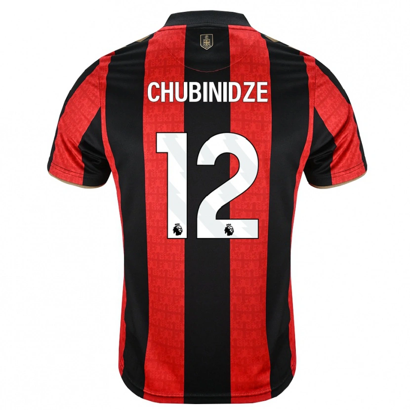 Danxen Homme Maillot George Chubinidze #12 Goldenrod Rouge Noir Tenues Domicile 2026/27 T-Shirt