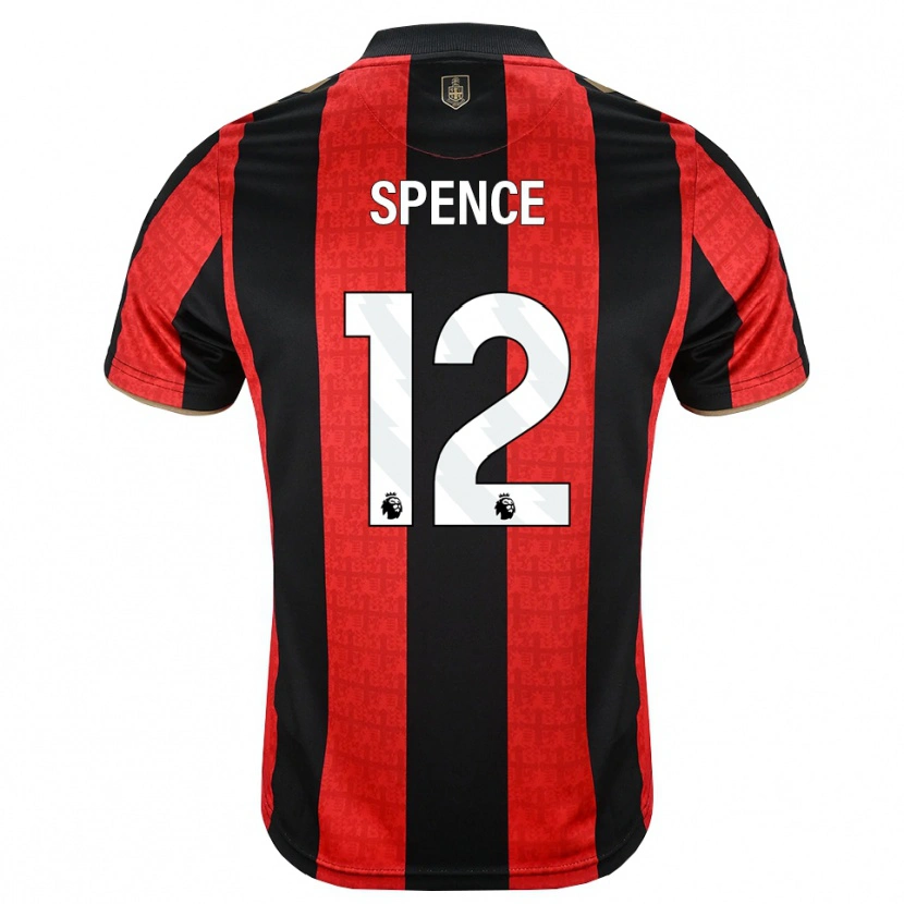 Danxen Homme Maillot Joe Spence #12 Goldenrod Rouge Noir Tenues Domicile 2026/27 T-Shirt