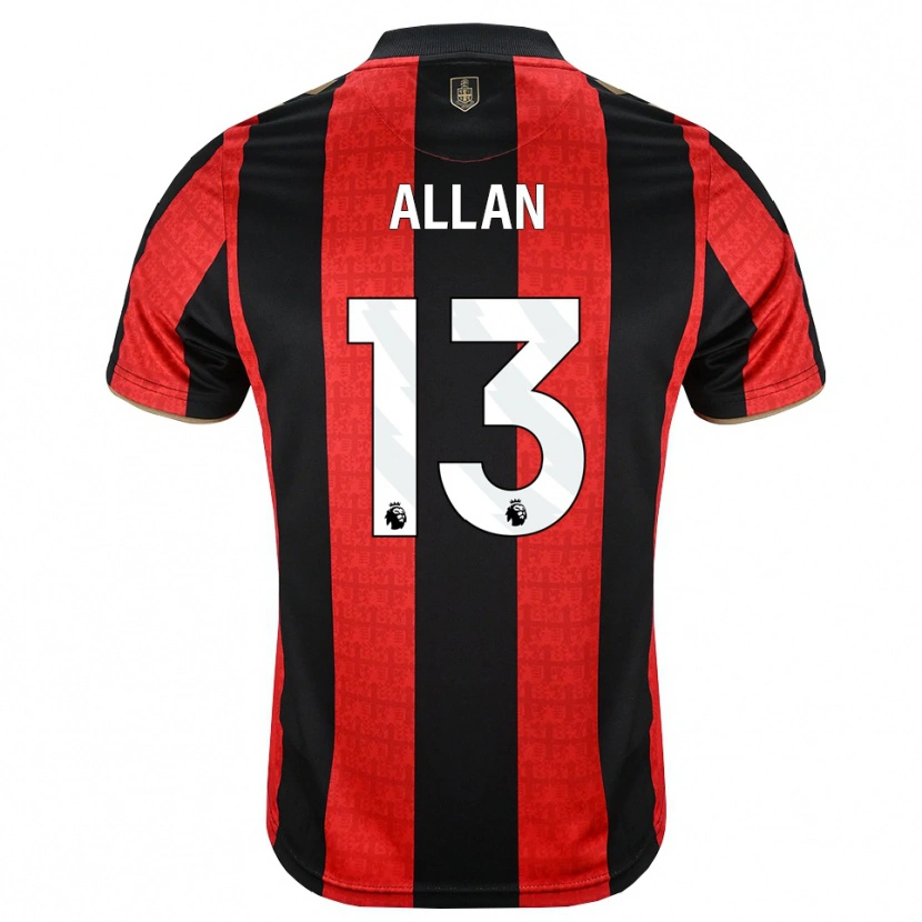 Danxen Homme Maillot Mack Allan #13 Goldenrod Rouge Noir Tenues Domicile 2026/27 T-Shirt