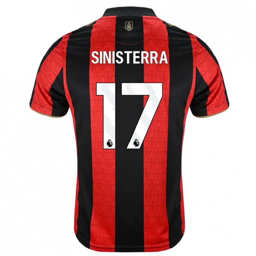 Danxen Homme Maillot Luis Sinisterra #17 Goldenrod Rouge Noir Tenues Domicile 2026/27 T-Shirt