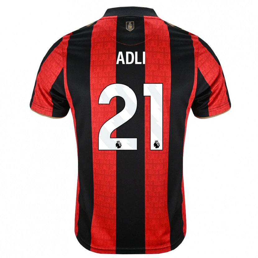 Danxen Homme Maillot Amine Adli #21 Goldenrod Rouge Noir Tenues Domicile 2026/27 T-Shirt