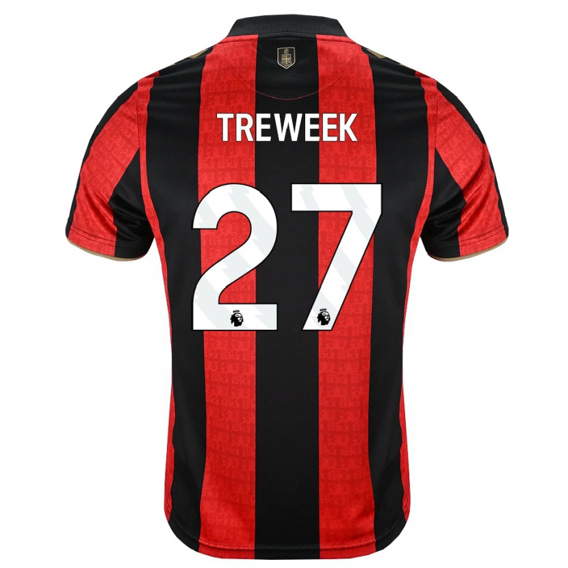 Danxen Homme Maillot Amber Treweek #27 Goldenrod Rouge Noir Tenues Domicile 2026/27 T-Shirt