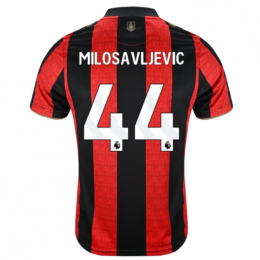 Danxen Homme Maillot Veljko Milosavljevic #44 Goldenrod Rouge Noir Tenues Domicile 2026/27 T-Shirt