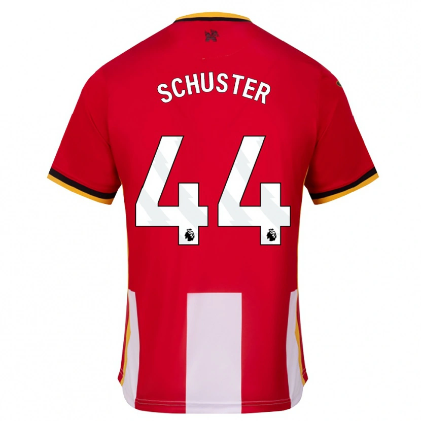 Danxen Homme Maillot Jannik Schuster #44 Jaune Noir Rouge Tenues Domicile 2026/27 T-Shirt