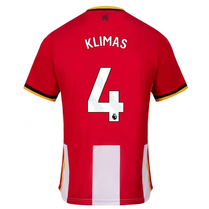 Danxen Homme Maillot Matas Klimas #4 Jaune Noir Rouge Tenues Domicile 2026/27 T-Shirt