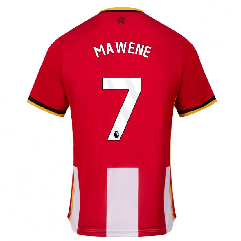 Danxen Homme Maillot Theo Mawene #7 Jaune Noir Rouge Tenues Domicile 2026/27 T-Shirt
