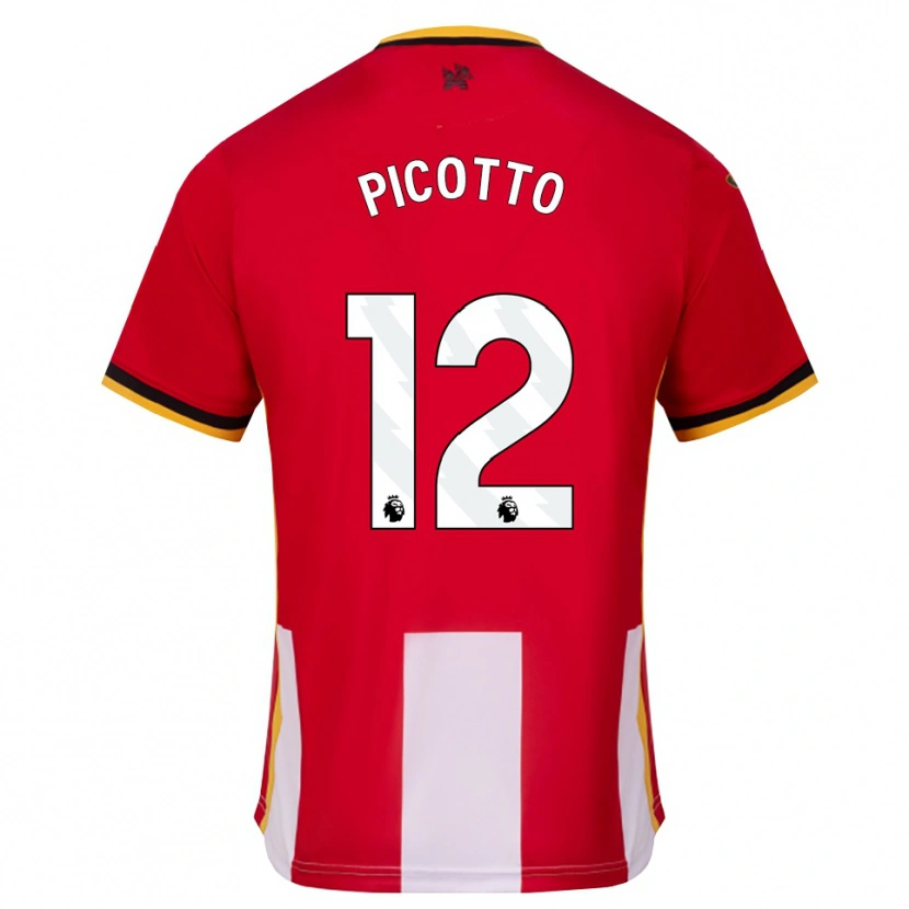 Danxen Homme Maillot Luca Picotto #12 Jaune Noir Rouge Tenues Domicile 2026/27 T-Shirt