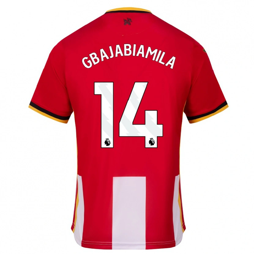 Danxen Homme Maillot Habeebat Gbajabiamila #14 Jaune Noir Rouge Tenues Domicile 2026/27 T-Shirt