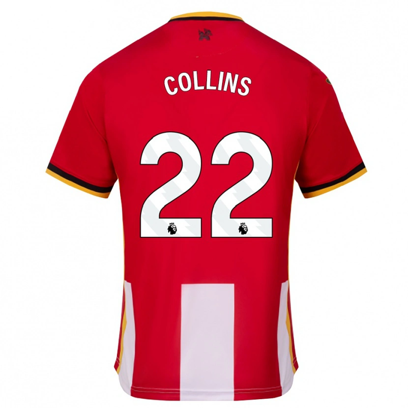 Danxen Homme Maillot Nathan Collins #22 Jaune Noir Rouge Tenues Domicile 2026/27 T-Shirt