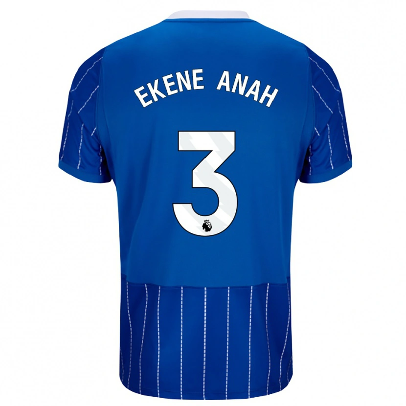 Danxen Homme Maillot Cristiano Ekene Anah #3 Bleu Moyen Blanc Tenues Domicile 2026/27 T-Shirt
