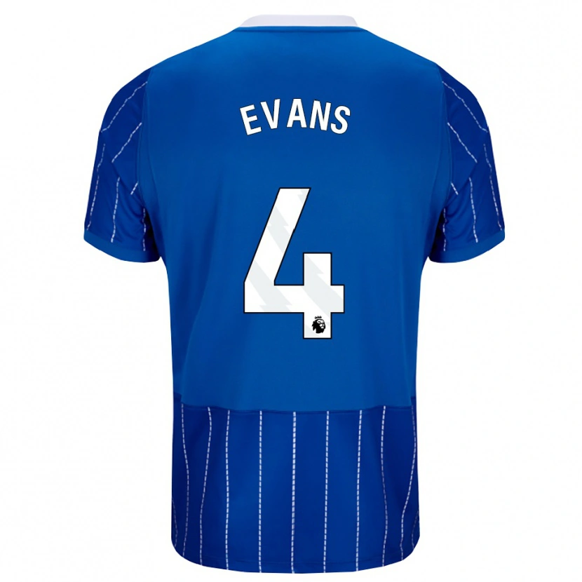 Danxen Homme Maillot Jake Evans #4 Bleu Moyen Blanc Tenues Domicile 2026/27 T-Shirt
