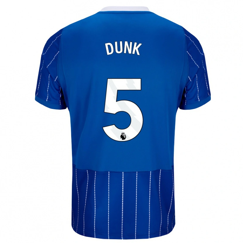 Danxen Homme Maillot Lewis Dunk #5 Bleu Moyen Blanc Tenues Domicile 2026/27 T-Shirt