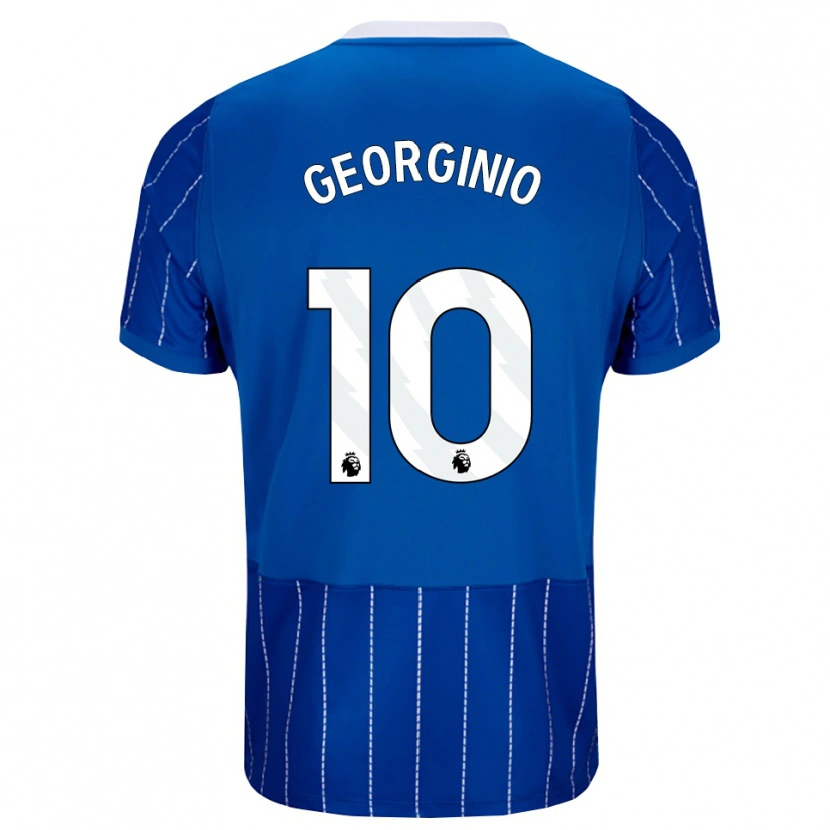 Danxen Homme Maillot Georginio Rutter #10 Bleu Moyen Blanc Tenues Domicile 2026/27 T-Shirt