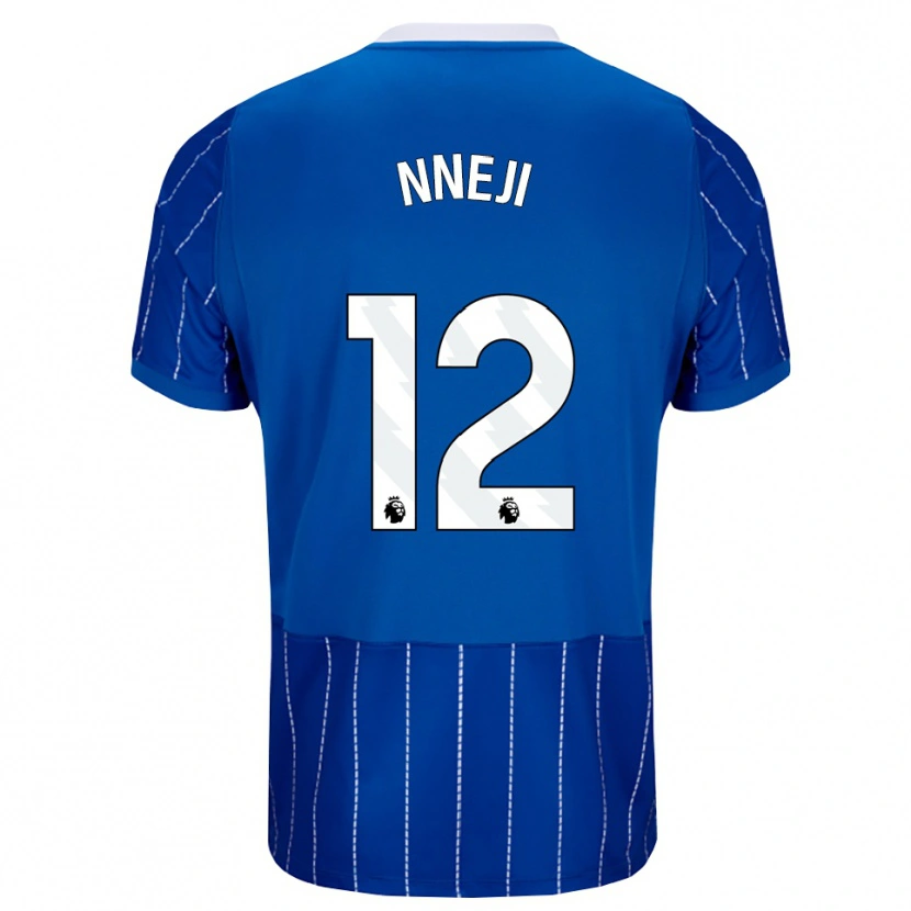 Danxen Homme Maillot Daniel Nneji #12 Bleu Moyen Blanc Tenues Domicile 2026/27 T-Shirt