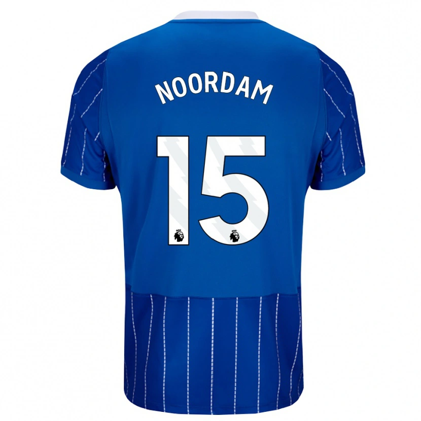 Danxen Homme Maillot Nadine Noordam #15 Bleu Moyen Blanc Tenues Domicile 2026/27 T-Shirt