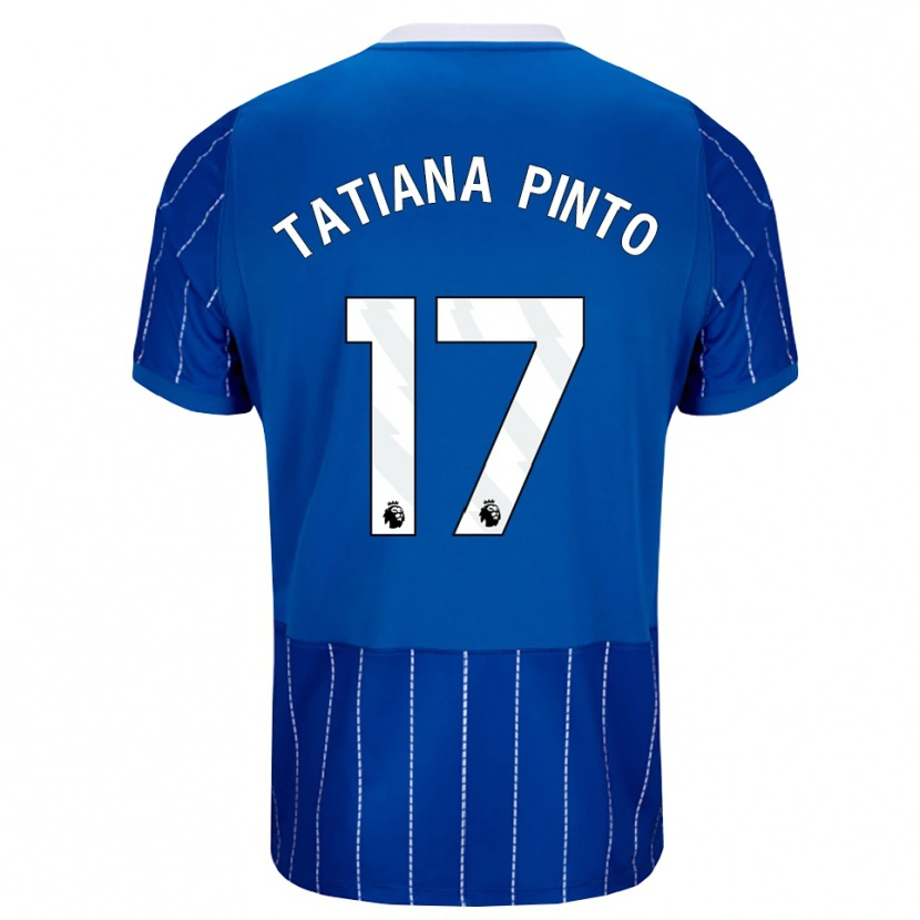 Danxen Homme Maillot Tatiana Vanessa Ferreira Pinto #17 Bleu Moyen Blanc Tenues Domicile 2026/27 T-Shirt