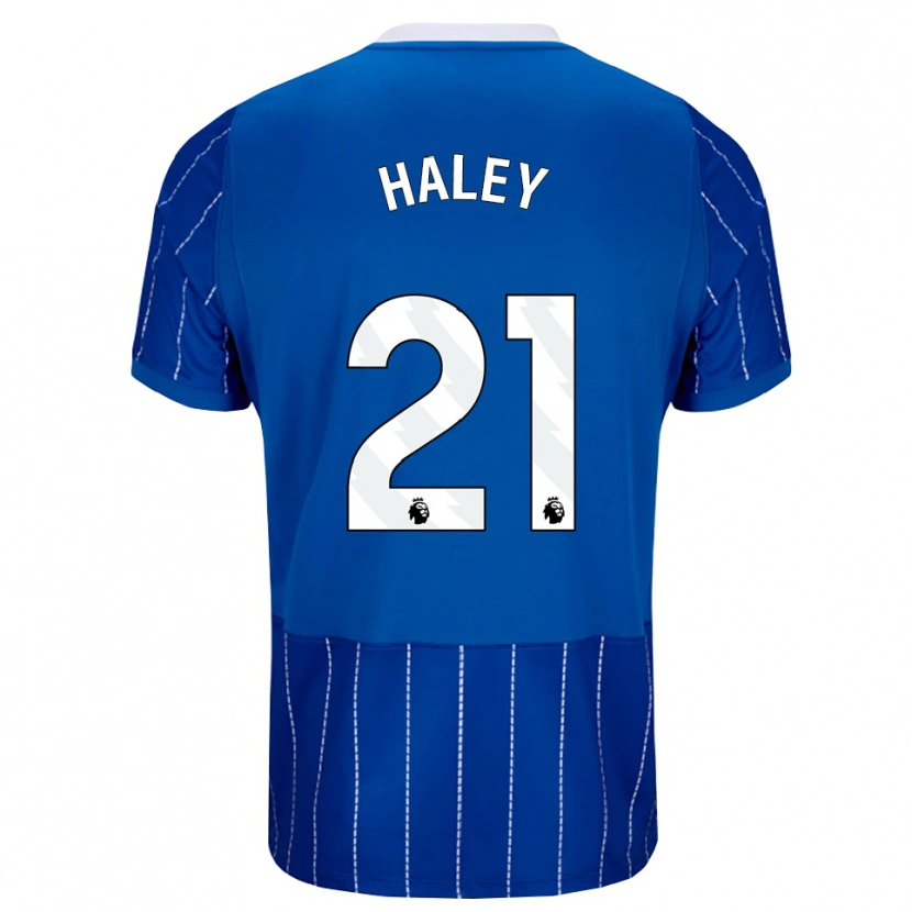 Danxen Homme Maillot Madison Haley #21 Bleu Moyen Blanc Tenues Domicile 2026/27 T-Shirt