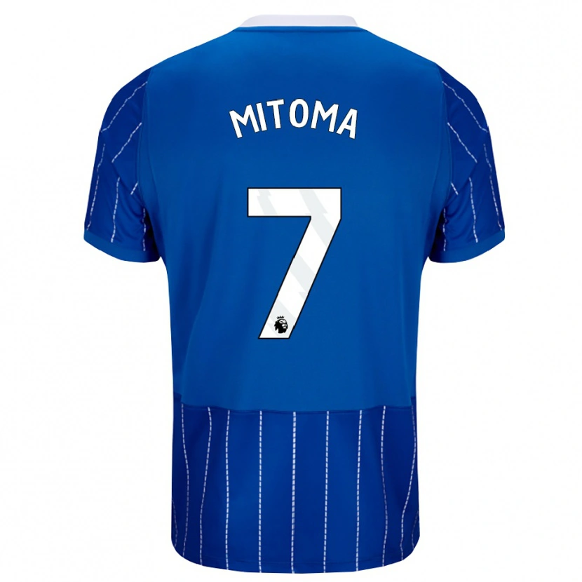 Danxen Homme Maillot Kaoru Mitoma #7 Bleu Moyen Blanc Tenues Domicile 2026/27 T-Shirt