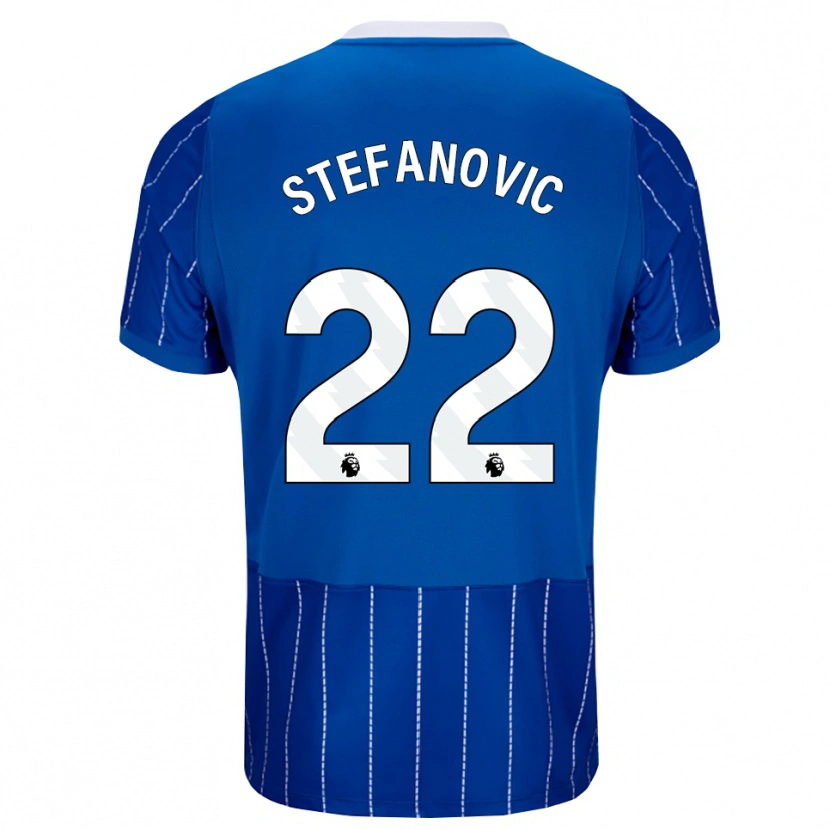Danxen Homme Maillot Dejana Stefanović #22 Bleu Moyen Blanc Tenues Domicile 2026/27 T-Shirt