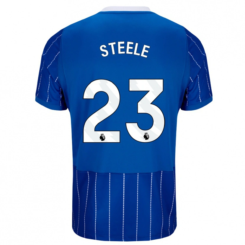 Danxen Homme Maillot Jason Steele #23 Bleu Moyen Blanc Tenues Domicile 2026/27 T-Shirt