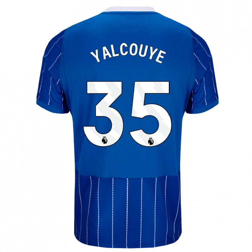 Danxen Homme Maillot Malick Yalcouyé #35 Bleu Moyen Blanc Tenues Domicile 2026/27 T-Shirt