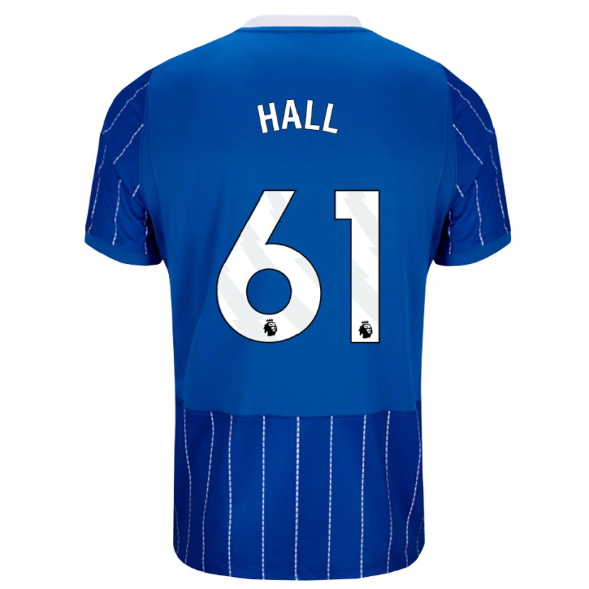 Danxen Homme Maillot Steven Hall #61 Bleu Moyen Blanc Tenues Domicile 2026/27 T-Shirt