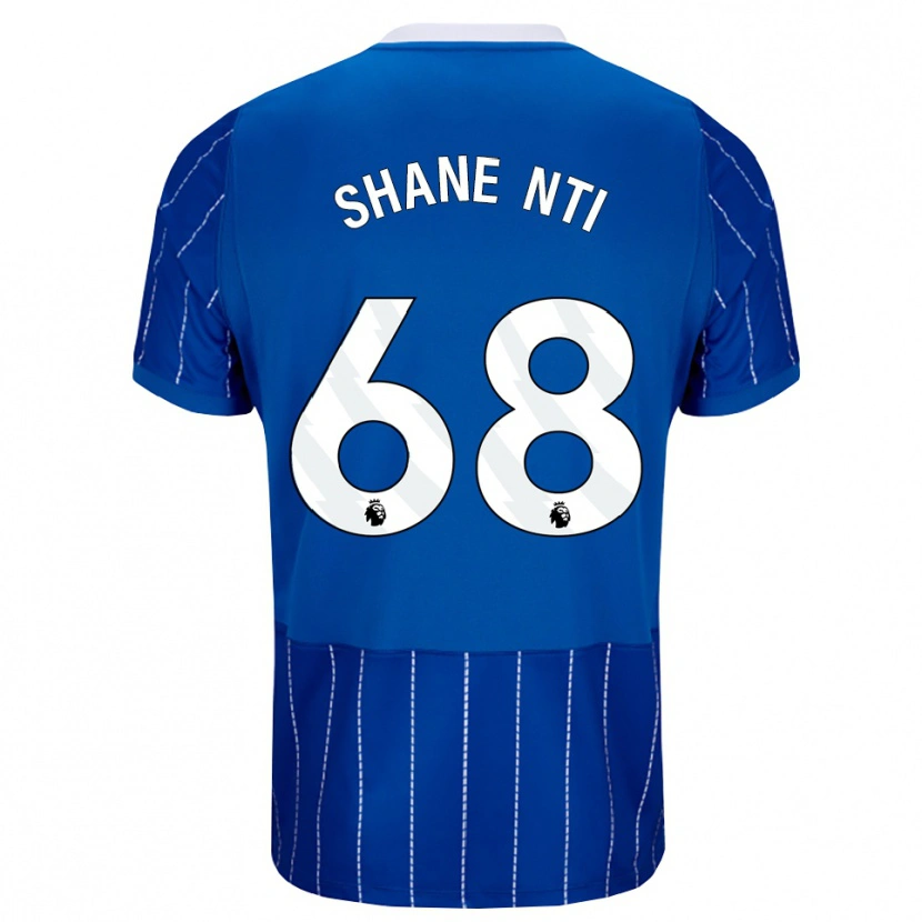 Danxen Homme Maillot Shane Nti #68 Bleu Moyen Blanc Tenues Domicile 2026/27 T-Shirt