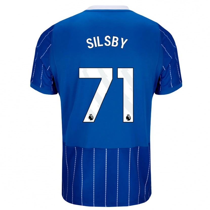 Danxen Homme Maillot Tyler Silsby #71 Bleu Moyen Blanc Tenues Domicile 2026/27 T-Shirt