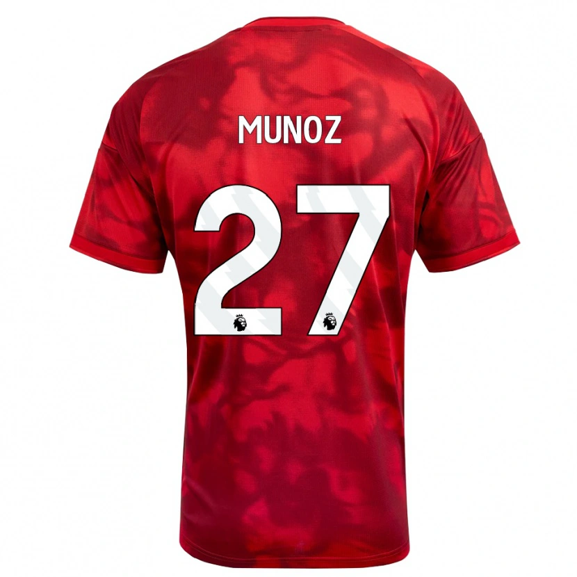 Danxen Homme Maillot Daniel Muñoz #27 Cramoisi Blanc Tenues Domicile 2026/27 T-Shirt