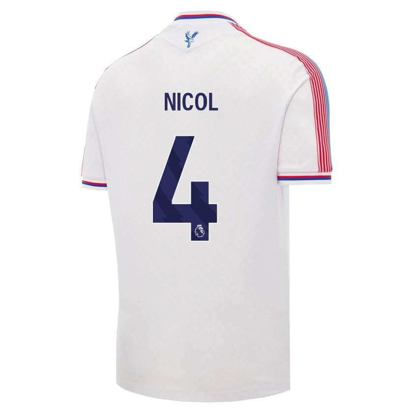 Danxen Homme Maillot Leigh Nicol #4 Blanc Rouge Bleu Tenues Domicile 2026/27 T-Shirt