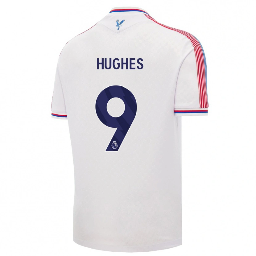 Danxen Homme Maillot Elise Hughes #9 Blanc Rouge Bleu Tenues Domicile 2026/27 T-Shirt