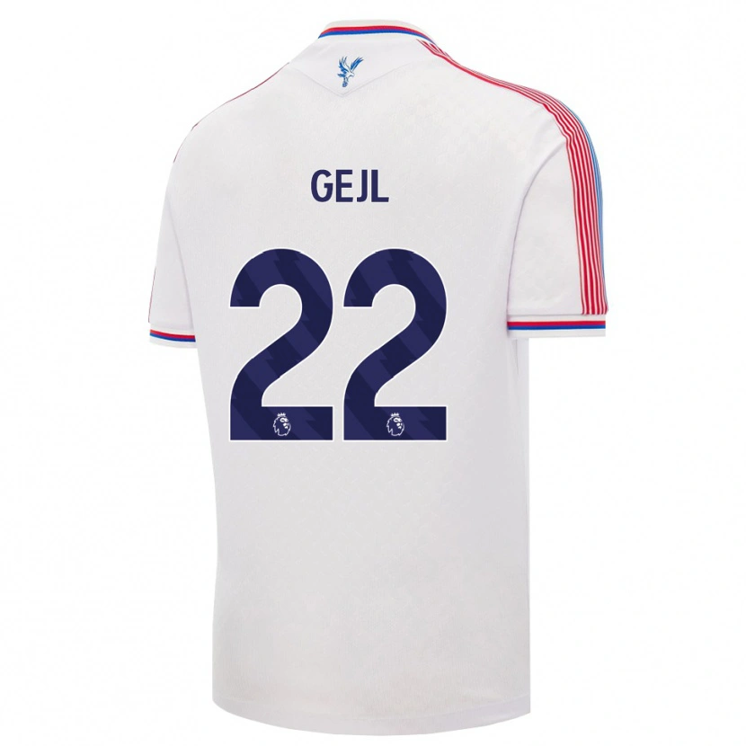 Danxen Homme Maillot Mille Gejl #22 Blanc Rouge Bleu Tenues Domicile 2026/27 T-Shirt