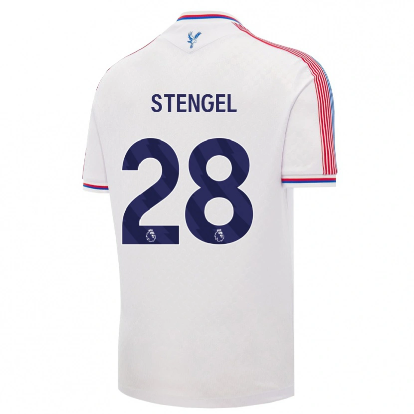 Danxen Homme Maillot Katie Stengel #28 Blanc Rouge Bleu Tenues Domicile 2026/27 T-Shirt