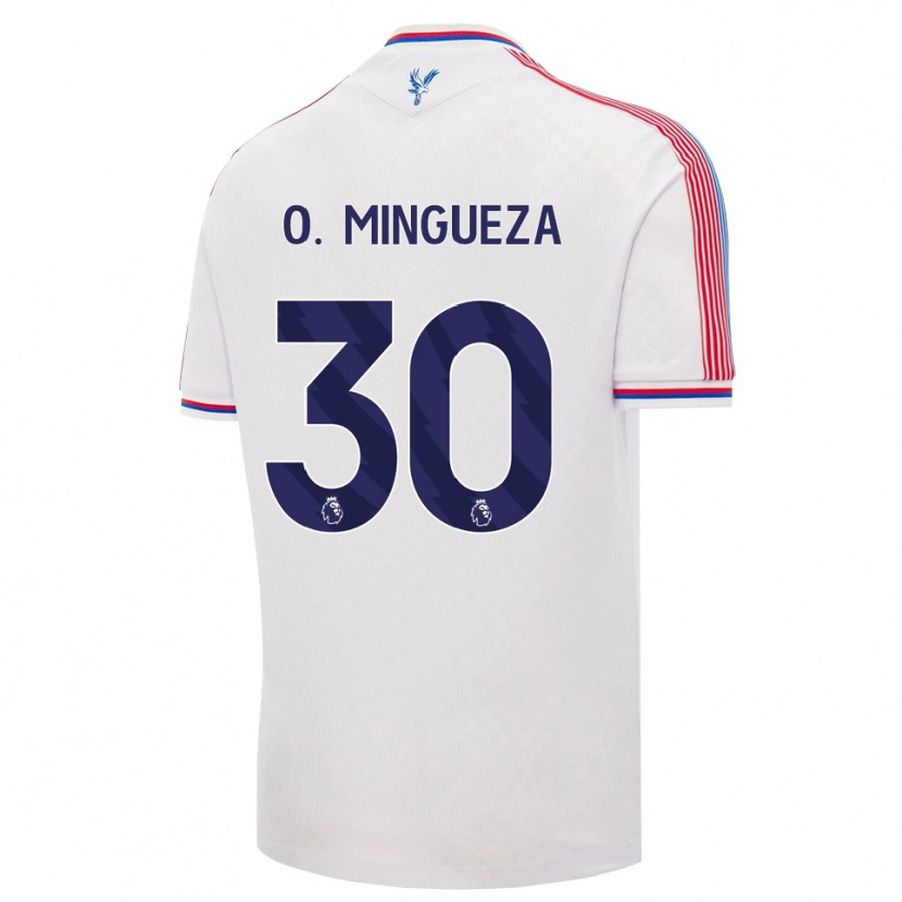 Danxen Homme Maillot Óscar Mingueza #30 Blanc Rouge Bleu Tenues Domicile 2026/27 T-Shirt