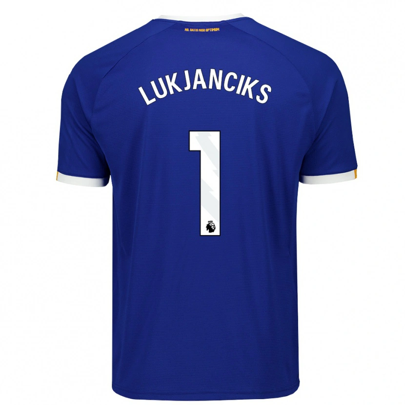 Danxen Homme Maillot Douglass Lukjanciks #1 Bleu Blanc Jaune Tenues Domicile 2026/27 T-Shirt