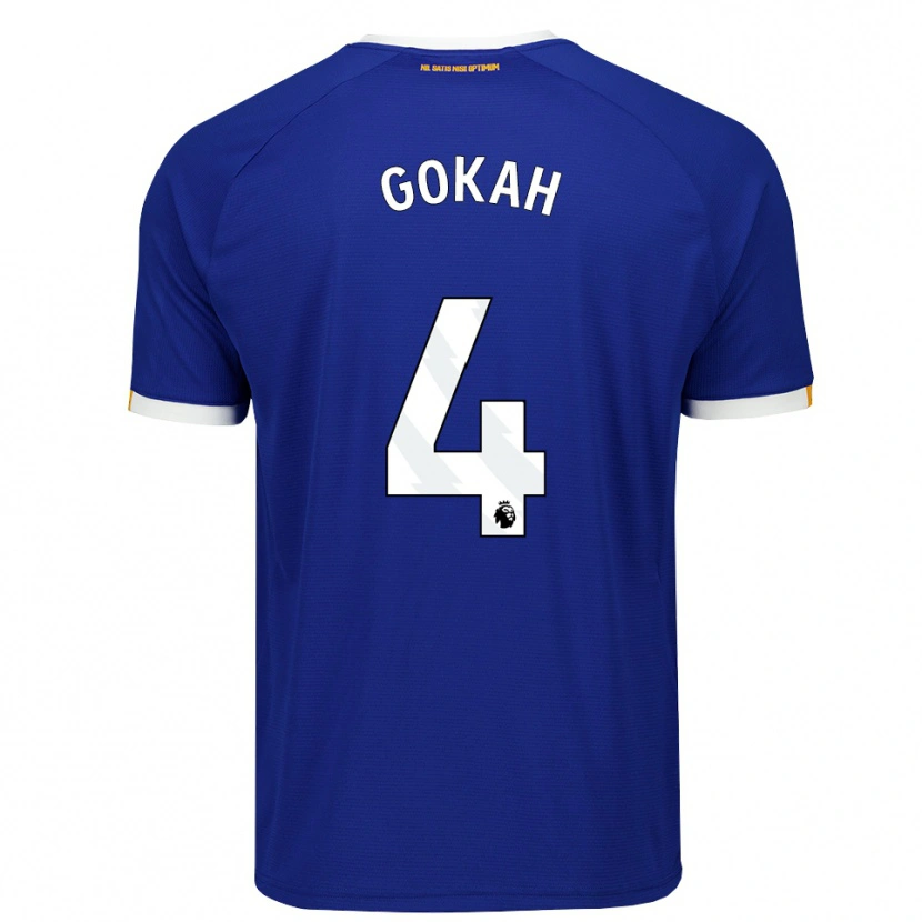 Danxen Homme Maillot Reuben Gokah #4 Bleu Blanc Jaune Tenues Domicile 2026/27 T-Shirt