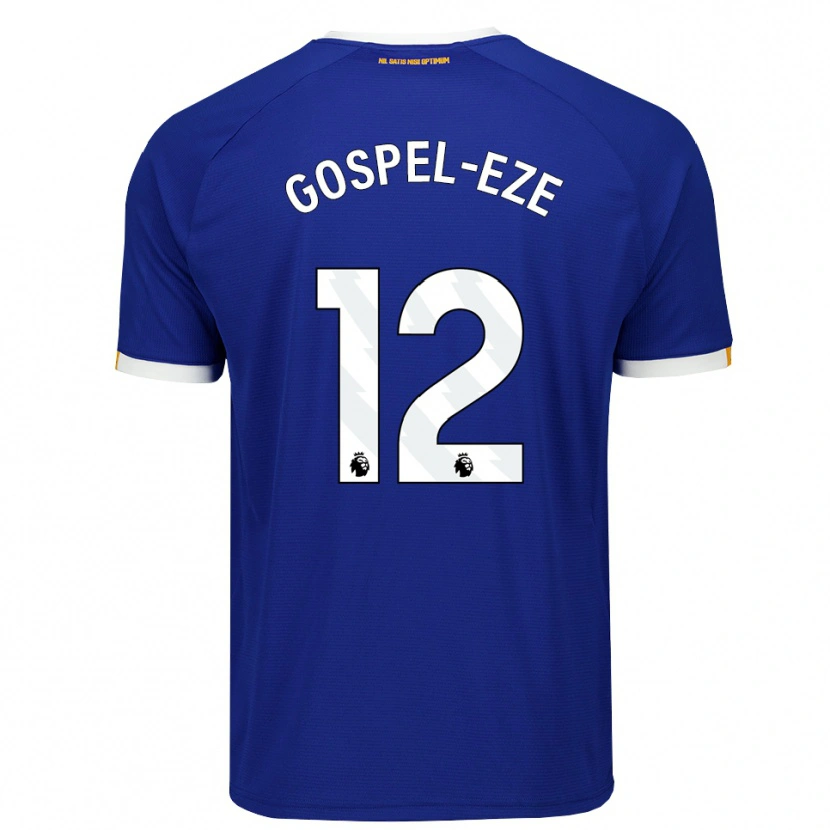 Danxen Homme Maillot Goodness Gospel-Eze #12 Bleu Blanc Jaune Tenues Domicile 2026/27 T-Shirt