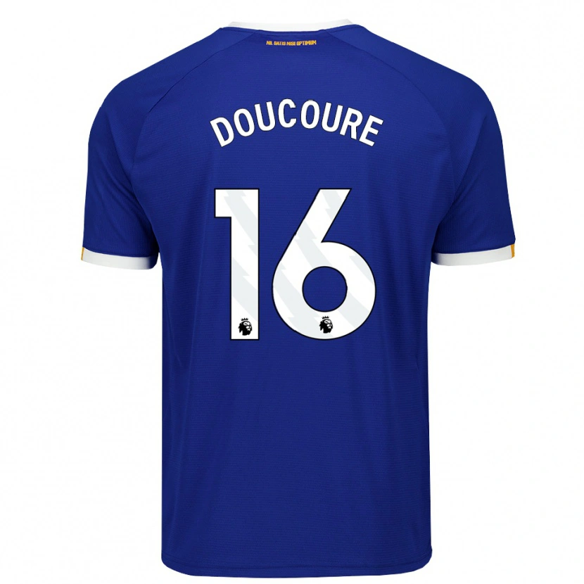 Danxen Homme Maillot Abdoulaye Doucoure #16 Bleu Blanc Jaune Tenues Domicile 2026/27 T-Shirt