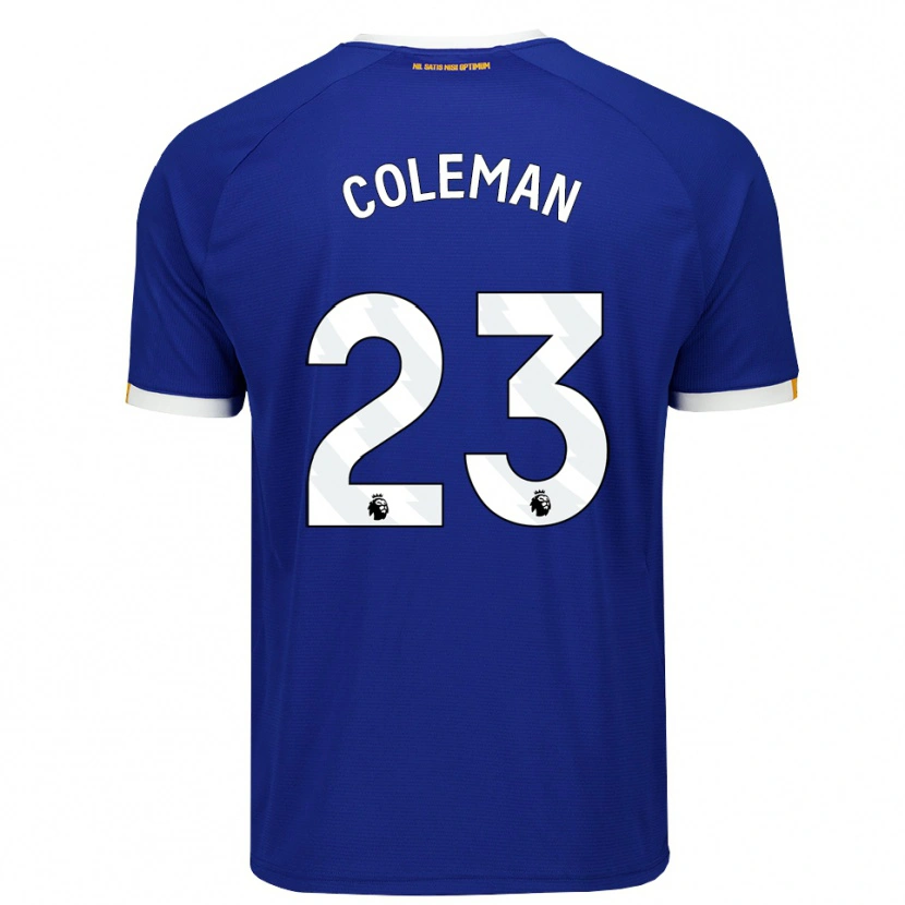 Danxen Homme Maillot Seamus Coleman #23 Bleu Blanc Jaune Tenues Domicile 2026/27 T-Shirt
