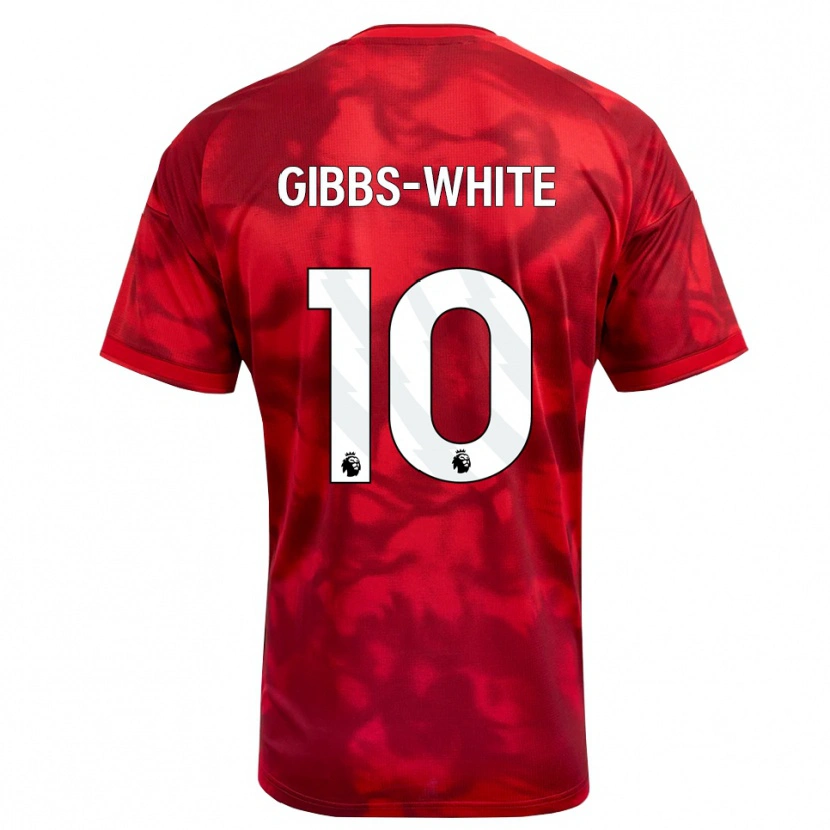 Danxen Homme Maillot Morgan Gibbs-White #10 Cramoisi Blanc Tenues Domicile 2026/27 T-Shirt