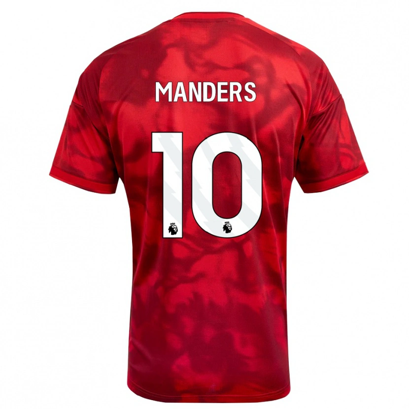 Danxen Homme Maillot Holly Manders #10 Cramoisi Blanc Tenues Domicile 2026/27 T-Shirt